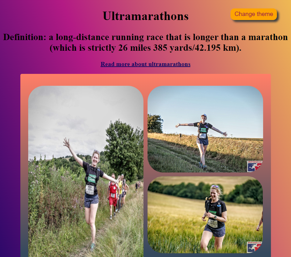 Screenshot of ultras project